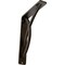 Ekena Millwork Miller Wrought Iron Bracket, (Single center brace), Antiqued Brass 1 1/2"W x 5 1/2"D x 8"H BKTM01X05X08SMIABS - alternate 1